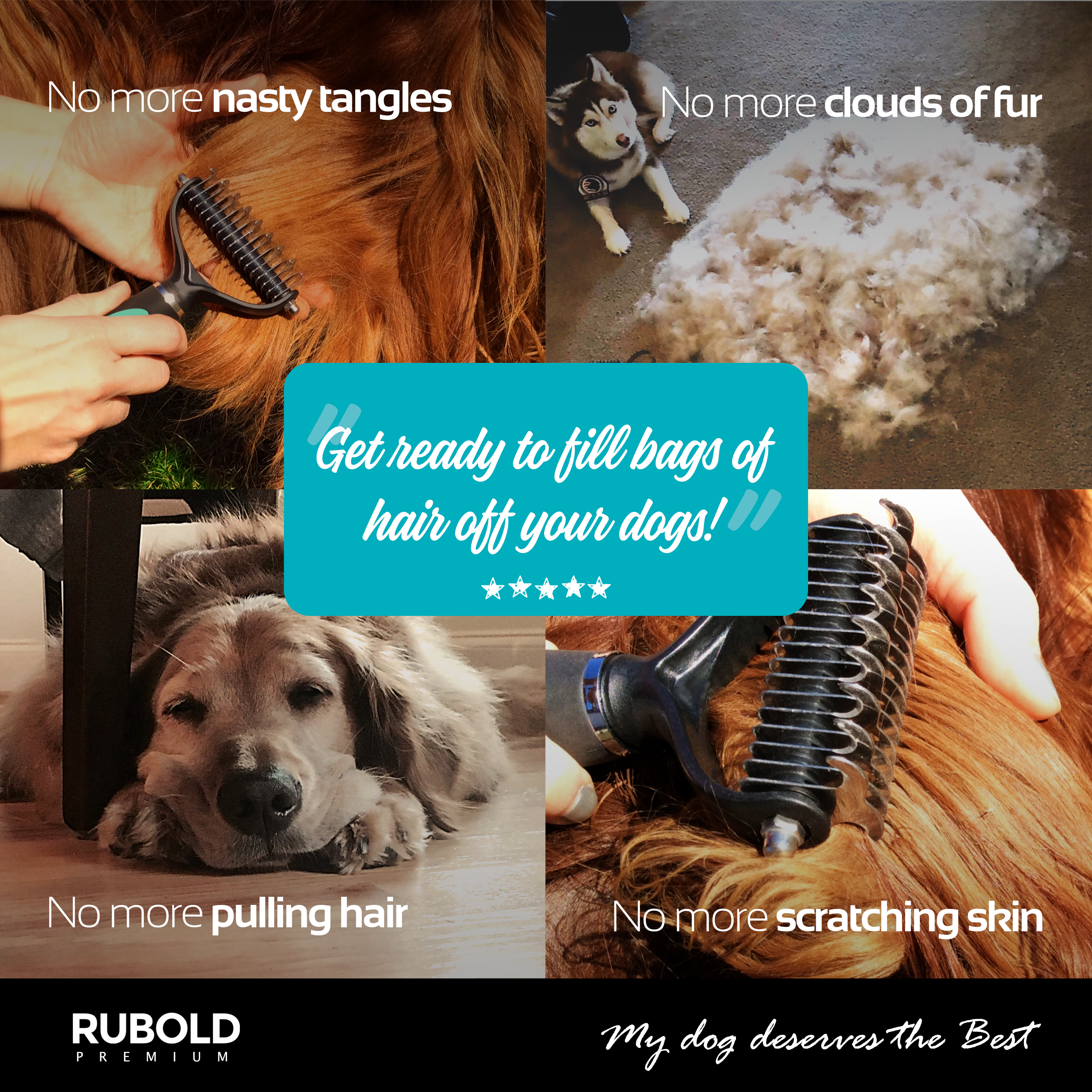 Rubold dematting deals tool for dogs